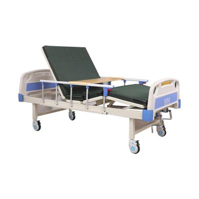 China Hot Sale Hosptial 2 Function ABS Manual Hospital Bed 2 Crank Nursing Medical Bed for sale