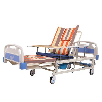 China Multifunctional Manual Hosptial Hospital Home Care Medical Nursing Bed With Toilet for sale