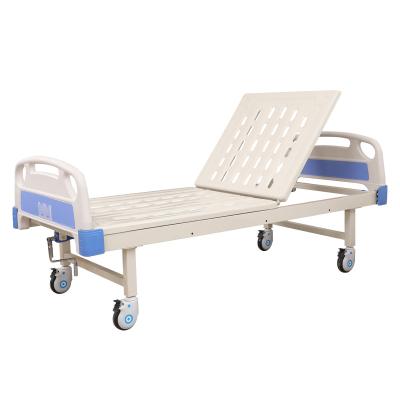 China Wholesale High Quality Manufacturer Hosptial 1 Manufacturer Wholesale High Quality Cheap Manual Simple Crank Bed One Medical Function Bed Patient Nursing Home Hospital Bed for sale