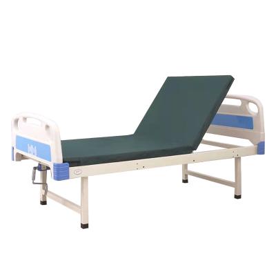 China Economic Simple Metal Folding Adjustable Folding Medical Clinic Hospital Hosptial Function Manual Patient Hospital Bed Manufacturers for sale