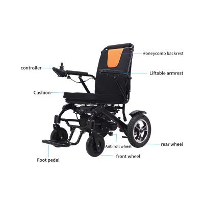 China Hospital Powerful Electric Wheelchair Folding Portable Lightweight Electric Wheelchair For Disabled for sale