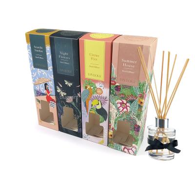 China Wholesale Handmade Printed Paper Reed Diffuser Box Empty Packaging for sale