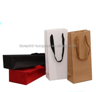 China Handmade Wholesale Portable Paper Apparel Packaging Color Paper Bag Small Custom Packing Gift Shopping Bag for sale