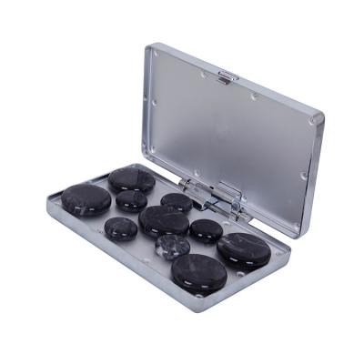 China Outdoor Hot Natural Rock Stones Energy Stone Warmer Good Quality Hand Massage Stone Warmer Set for sale