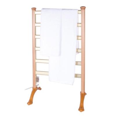 China Outdoor Electric Towel Heater Rack In Bathroom With Wooden Design Heater Dryer for sale