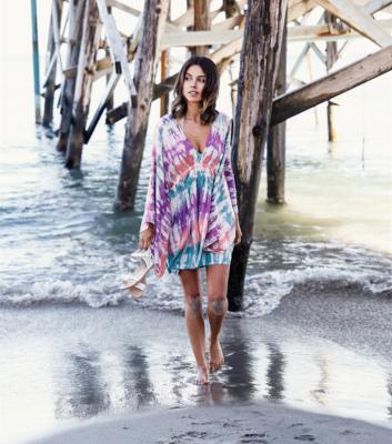 China 2021 Women's Breathable Colorful Swimsuit Cover Up Chiffon Kaftan Beach Dresses Swimsuit Fronts Kaftans for sale