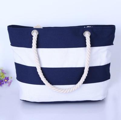 China 2021 Fashion Women's Tote Canvas Shoulder Bag Anchor Summer Handbag Top Handle Straw Beach Bag for sale