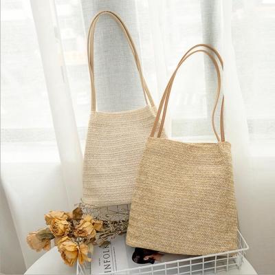 China 2021 Fashion Women Straw Bag Tote Shoulder Bags Summer Handbag Beach Bag For Summer for sale