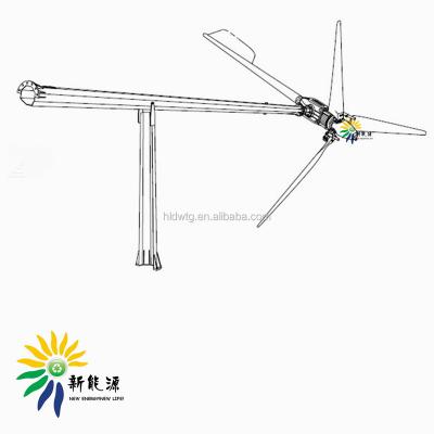 China Q235 2018 Tilting up tower for wind turbine, wind turbine folding tower/pole 6m-15m for 500w-5kw wind power generator for sale