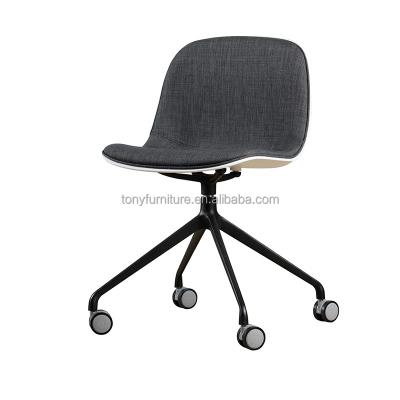 China Modern Office Furniture Conference Meeting Swivel Swivel Chair Front Upholstered Chair with Caster Wheels for sale