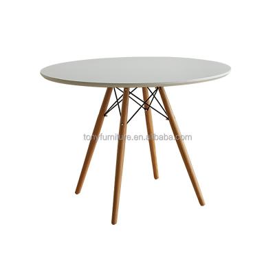 China Modern Nordic Mid Century Round Coffee Table Wooden Leg Wooden Dining Table for sale