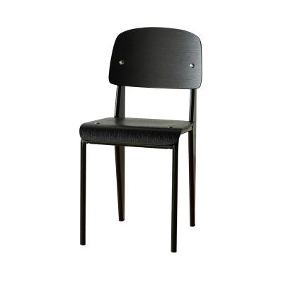 China Modern Modern Plywood Seat With Backrest Chair Metal Dining Chair for sale