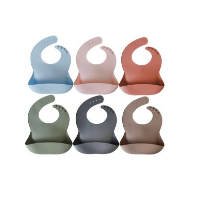 China Viable Wholesale Factory Price Baby Silicone Bib Waterproof Food Cather For Consumption for sale