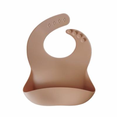 China Sustainable Baby Silicone Soft Safe Bibs Reusable Waterproof Baby Bib For Kids for sale