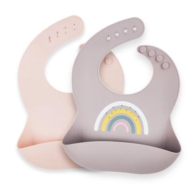 China OEM ODM Dirt Proof Toddler Viable Bibs With Food Cather Silicone Baby Bibs for sale