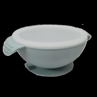 China BPA Free Food Grade Anti Slip Baby Safety Silicone Baby Suction Bowl With Lid for sale