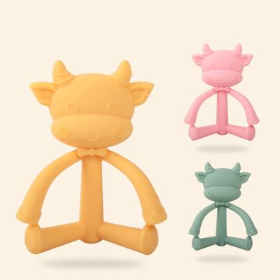 China Soft Soothing Baby Toy Easy To Hold Design Silicone Teether for sale