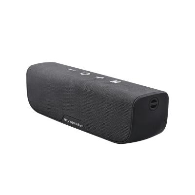 China Phone function F018 latest products waterproof IPX5 wireless bluetooth portable stereo speaker with FM radio and fabric design for sale