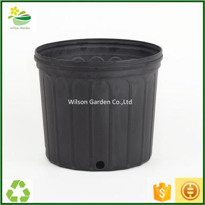 China Home Decoration Strong HDPE Garden Decoration Gallon Nursery Plant Plastic Outdoor Black Pots For Wholesale for sale