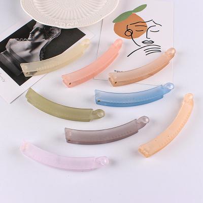 China Large plastic sexy jelly color hairpin banana hair clip ponytail clip women big ponytail clip women for sale