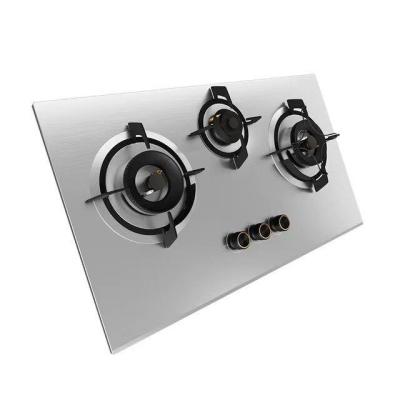 China Newest Hot Selling Hotel Stainless Steel Built In Gas Stove Gas Stove 3 Burner Stove for sale