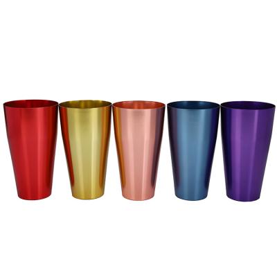 China Wholesale Disposable Cup Reusable Outdoor Mug Eco-friendly Factory Quality Aluminum Sublimation Modern Drinking Glasses for sale