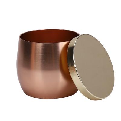 China Single Candle Tin Custom Luxury Candle Jars Metal Aluminum Wholesale Morden Mini Luxury Candle Cup Recyclable Cup-in-cup Decoration for sale