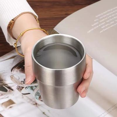 China Disposable Drinking Reusable Rugged Stainless Steel Tumbler Cup Tumbler 10oz 310ml 250ml Stackable Wine Mug Cup Maker for sale