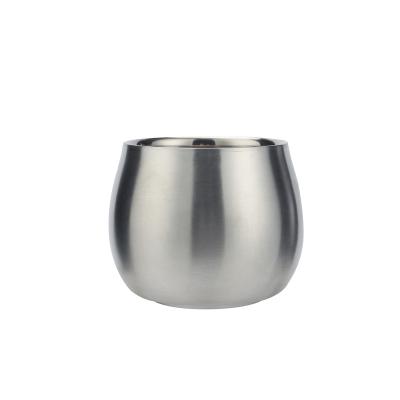 China Stainless Steel Disposable Round Portable Outdoor Travel Food Grade 304 Wall Mug Coffee Mug Double Cup Camping Mug for sale