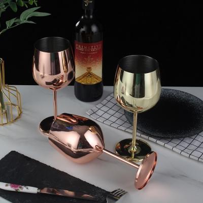 China Custom Mug Champagne Glasses Wine Glasses Stainless Steel Wine Cup Manufacturer Wholesale Popular Metal CLASSIC Red Wine Glass Goblet for sale