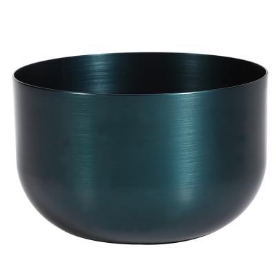 China Chinese Dark Green Aluminum Candle Bowl Decoration Shiny Candle Holder Factory Cup-in-Cup Luxury Vessel for sale