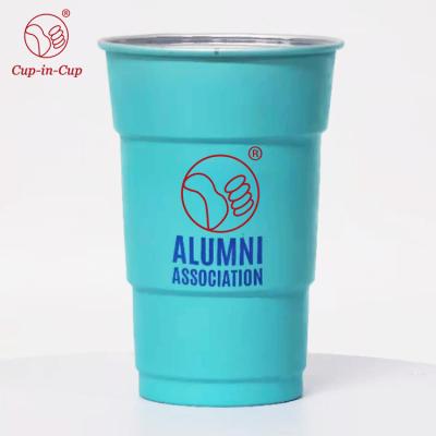 China Customized Luxury Beer Glass USA 500ml Sublimation Business Disposable Cups Logo Coffee Mug Color-Changing Tumbler for sale