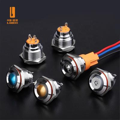 China Factory Special Momentary Switch Push Button Aluminum Oxide /Stainless Steel Copper Plating 16mm / LANBOO for sale