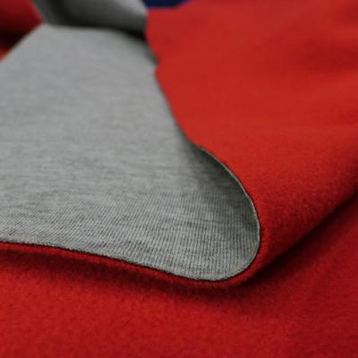 China Wholesale 355GSM thick even anti pill fabric bonded fabric fleece metallic with hemp gray plain fancy tank top for clothing for sale