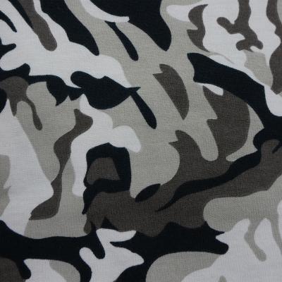 China Wholesale Wrinkle Resistant Camouflage Army Green High Quality Printing Terry Looped Fabric In Knitted Polyester Fabric For Spring for sale