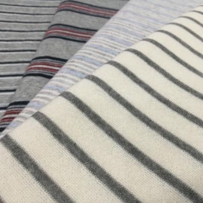 China Wrinkle Resistant Yarn Dyed Stripes Fabric , One Side Brushed Fabric In Knitted for sale