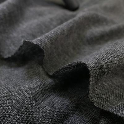 China Cheap Wrinkle Resistant Hot Selling Fabric 100GSM Very Light Weight Yarn Dyed Plain Gray Polyester Hemp Jersey Fabric Knitted As Face For Home Textile for sale