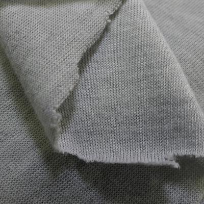 China Wrinkle Resistant Hot Sale Cheap Single Face Fabric Spun Dyed Gray Polyester Yarn Hemp Single Jersey Fabric Knitted as Face for Home Textile for sale