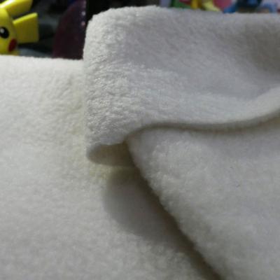 China Thick Fleece 330GSM Natural White Color Anti Pill Brushed Fabric And Two Side Anti-pilling In Knitted As Lining For Clothing for sale