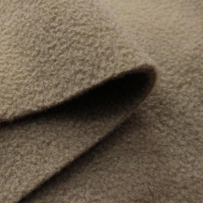 China Wrinkle Resistant Fleece Fabric In Polyester Knitted , Two Side Brushed Fabric For Coat for sale