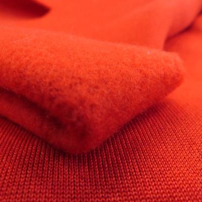 China Wrinkle Resistant Whole Sale Cheap Fabric Plain Dyed Red Color One Side Brushed Fabric In FDY Fully Drawn Yarn As Upholstery For Home Textiles for sale