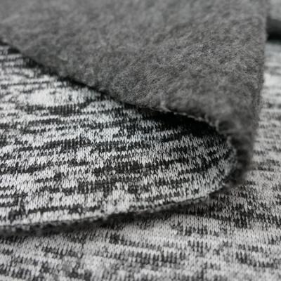 China Wrinkle Resistant AB Yarn One Side Brushed Fabric In Knitted Fabric For Coat for sale