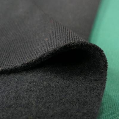 China Wrinkle Resistant Whole Sale Fabric Plain Dyed Black One Side Brushed Fabric In DTY For Suits Jacket for sale