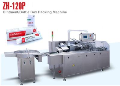 China Ointment Box Auto Packing Machine for Cosmetic Package , 100 Boxes Per Min Output for sale