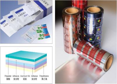 China De broodje Gelamineerde Samengestelde Aluminiumfolie van Blaarverpakkingsmaterialen voor Sachets Te koop