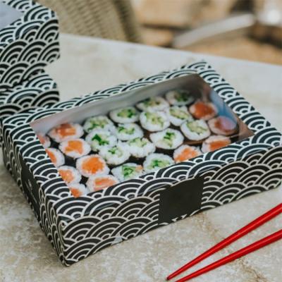 China LOKYO Brand Disposable Bento Lunch Container Custom Catering To Go Sushi Disposable Packaging Paper Box for sale