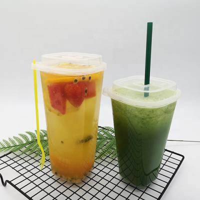 China 500ml pp disposable clear plastic bubble tea/juice/milk tea /yogurt cup with lid for sale