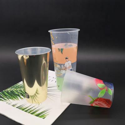 China Europe Type 360/500/700ml Style Juice Cup Plastic Cup With Inner Membrane PP Disposable Milk Tea Cup for sale