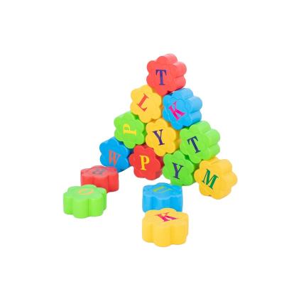 China High Quality Children's Letter Balance Plum Flower Stump Children Plastic Practice Toy 26pcs/set for sale