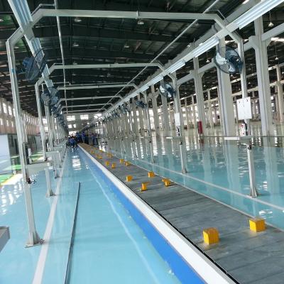 China Customized Long Complete Sightseeing Line Conveyor Carrier Manufacturing Set 80m Bus Assembly Plant for sale